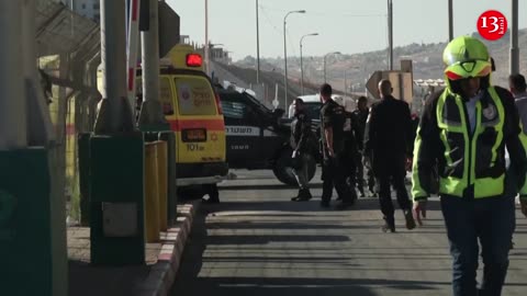 Scene where Israeli forces shot Palestinian following suspected stabbing attack