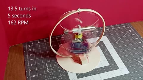 Acrylic Compass Magnet Motor has more Magnets Now