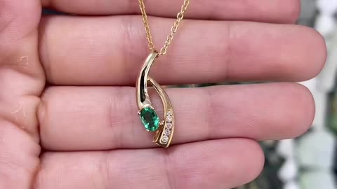 Holiday anniversary birthday gifts for her & him emerald diamond pendant necklace ring ideas
