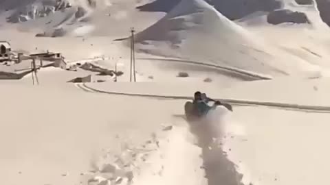Snow kayak! 😂