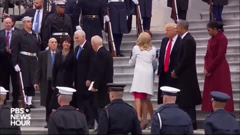 Trump BidenCaught Doing a Handshake Live