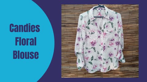 Candies Floral V-Neck Blouse