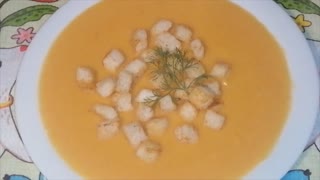 Pumpkin Cream - Soup with Cream and Croutons / YUM!!!