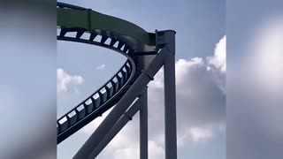 Amusement park visitor spots crack in coaster