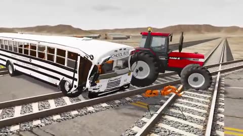 Bus 🚐 accident with train 🚆 || accident with vehicles for kids