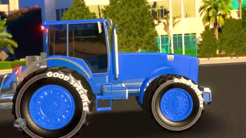 Wheels On The Bus Street Vehicles Nursery Rhyme for Kids by Speedies(720P_HD
