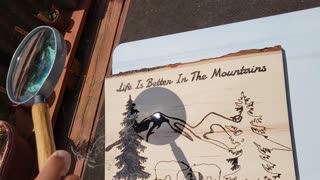 Wood Burning with a Magnifying Glass and the Sunlight!