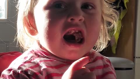 Toddler eats to much Chocolate in one bite