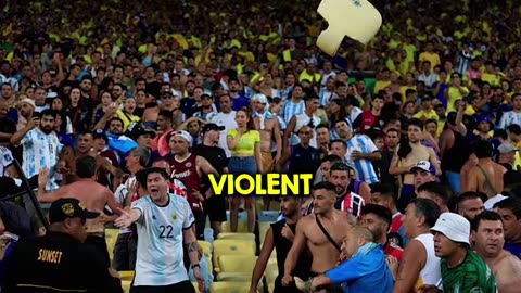 Brazil vs Argentina - Chaos in the Crowd with Fans & Police