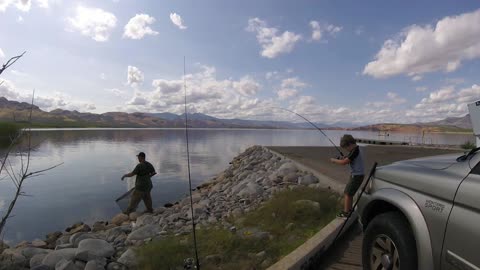 Roosevelt Lake AZ Multi-species Bank fishing!