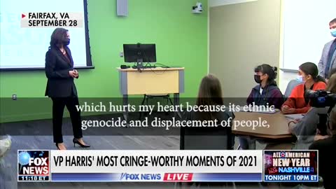 Compilation of Kamala Harris redefining cringe in 2021