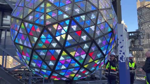 NYC Times Square New Year's Eve 2023 Ball Drop Test