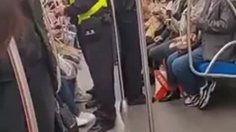 Shanghai police grabbing and checking phones up and down the subway