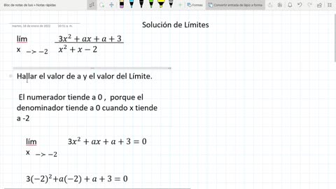 Solución problema de límites