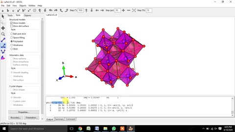 Crystal Structure of LaFeCrO or LaCaFeCrO (Pbnm_Pnma #62) using VESTA Software.