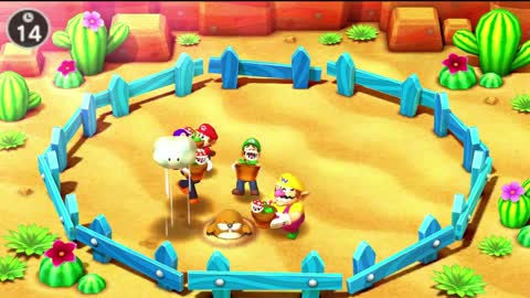 Mario Party The Top 100 MiniGames-Mario Vs Luigi Vs Wario Vs Waluigi(Master CPU)