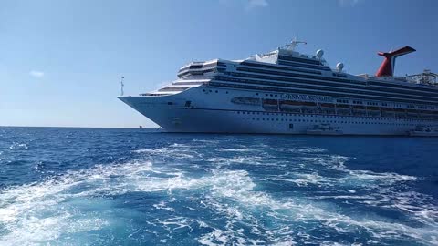 Tender ride to Princess Cay Bahamas