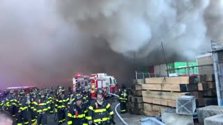 Large fire engulfs NYPD evidence warehouse