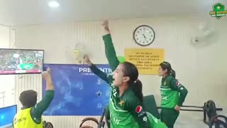 Pakistan women’s team celebrating the men’s win at ICC T20 Worldcup semi final