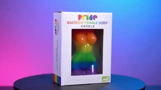 Female Body Candle Rainbow