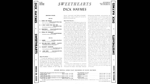 Dick Haymes - Sweethearts - 1951 - 10" LP