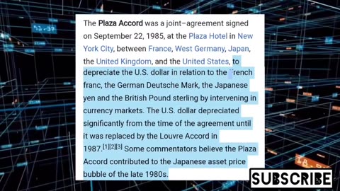 What happened to Economy of Japan? USA Engineered the Crisis? Plaza Accord 1985!