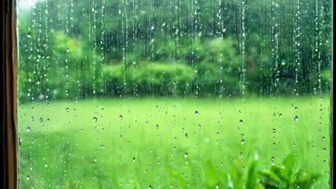 Enjoying the Cooling Summer Rain. Relaxing sounds. Drift into your own happiness.