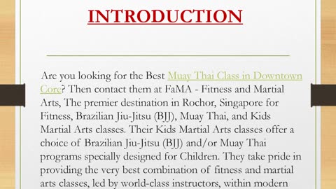 Best Muay Thai Class in Downtown Core