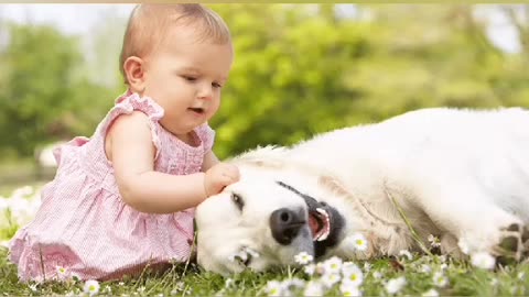 your baby and your pet a good combination :)