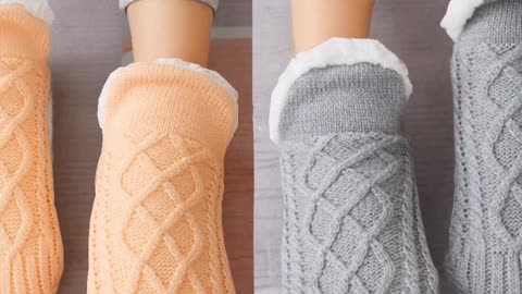 Winter Woolen Socks Women Thicken Warm Home Bedroom Socks Slippers