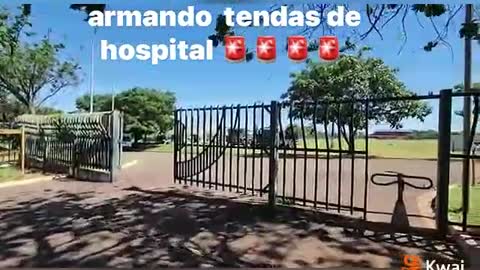 EXERCITO ARMA TENDAS DE HOSPITAIS EM MS