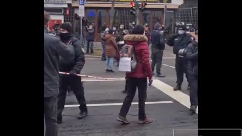 European Cops Patrol With Yard Sticks