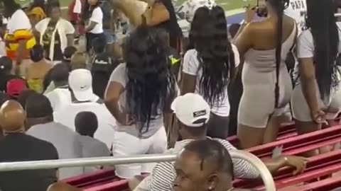 Altercation between two women in the stands at the South Oak Cliff vs Duncanville football game.