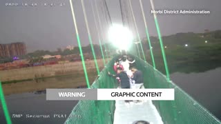 Video shows moment of India bridge collapse