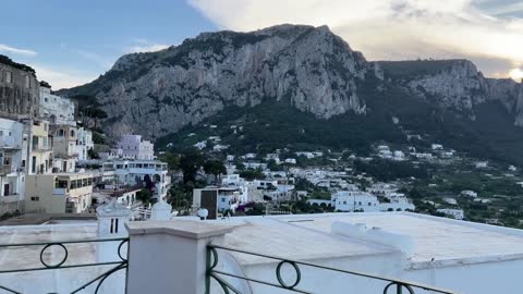Italy evening nice view || Capri evening view of mountains