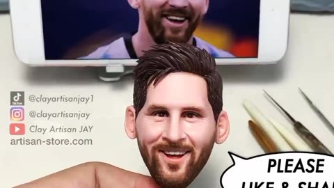 WOW LIONEL MESSI Sculpture from Polymer Clay