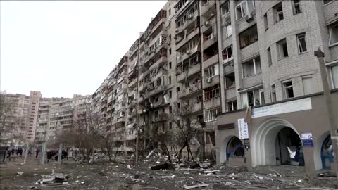 Residential building wrecked after Russian missile