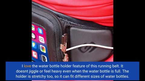 Buyer Comments: MOVOYEE Running Belt with Water Bottle Holder for iPhone 13 12 11 Pro Max Xr Xs...