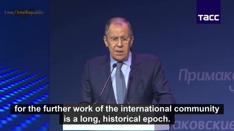 Russian Foreign Minister Lavrov at Primakov Readings International Forum