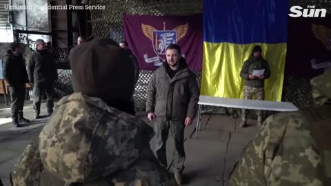 Zelenskyy visits troops near eastern Ukraine's front lines for Armed Forces Day