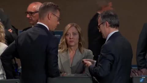 NATO Summit: Georgia Meloni gets caught on camera impersonating Joe Biden 😎