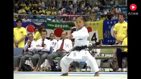 This karate girl is very good