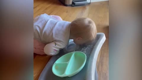 Try Not To Laugh_ Funny Baby Doing House Work