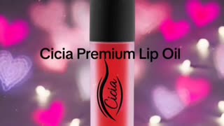 Cicia Premium Red Lip Oil - Cherry Moisturizing and Nourishing Glossy Finish | Lip Care Treatment