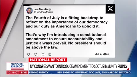 Morelle Constitutional Amendment re Official Acts - Newsmax - 07-05-24