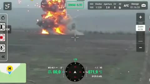 UA POV: Russian BMP-3 hits a mine.