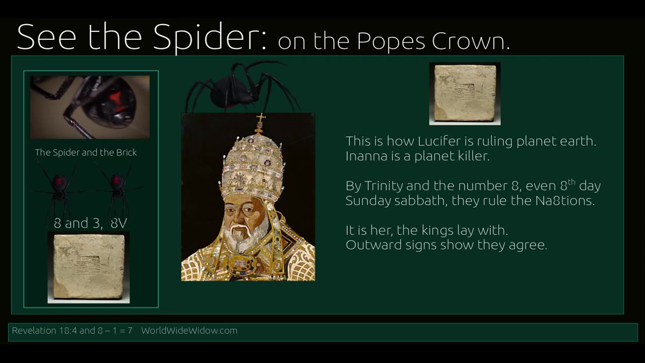 See the Spider on the popes crown - Papal tiara