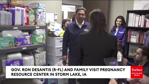 Thank You For What You're Doing For Life- Ron & Casey DeSantis Visit Pregnancy Center In Iowa