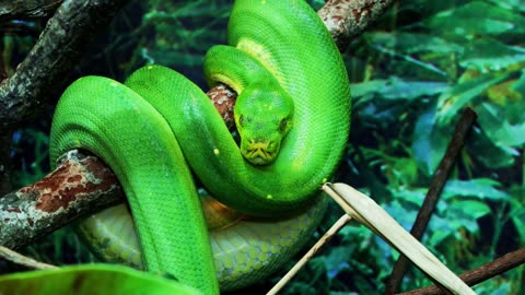 Hypnotic Green Snake