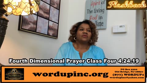 Fourth Dimensional Prayer Class Four 4.24.19-FB